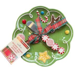 New HALLMARK Holiday Treats Plate & Spreader